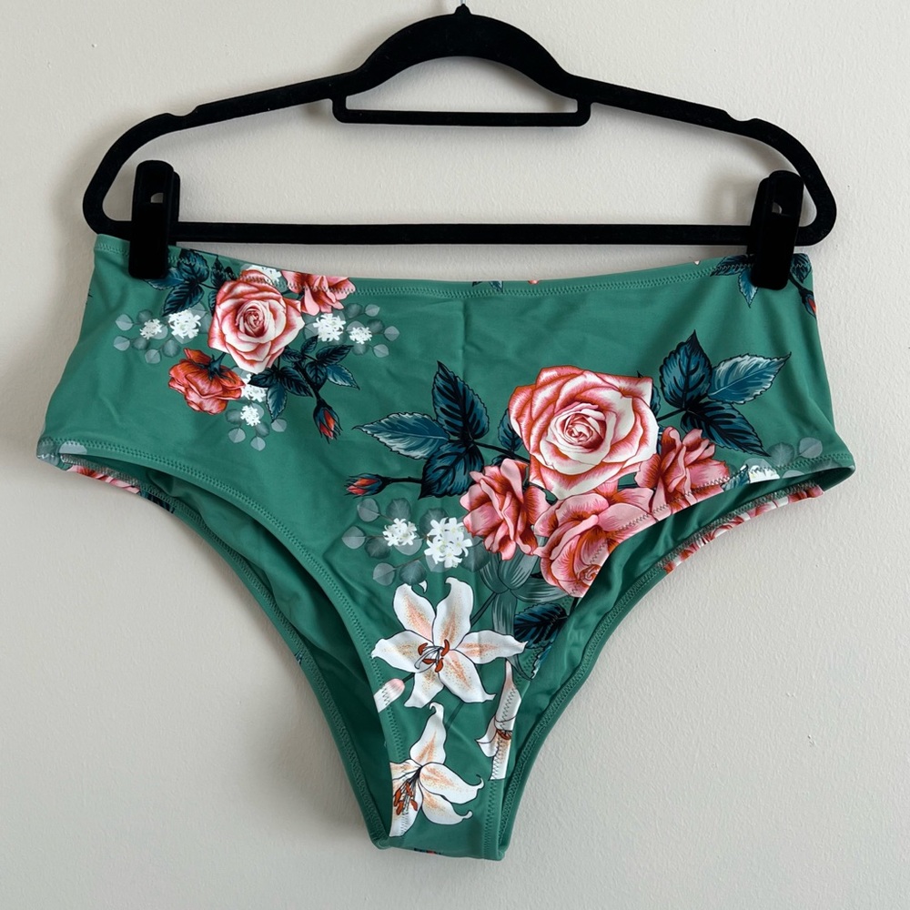 *3 for $10* nwt: bree floral high waisted cheeky bikini bottoms - Picture 3 of 8